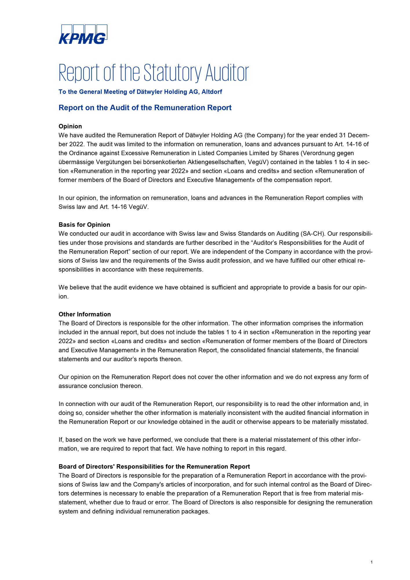 Annual Report 2022 KPMG Remuneration Report